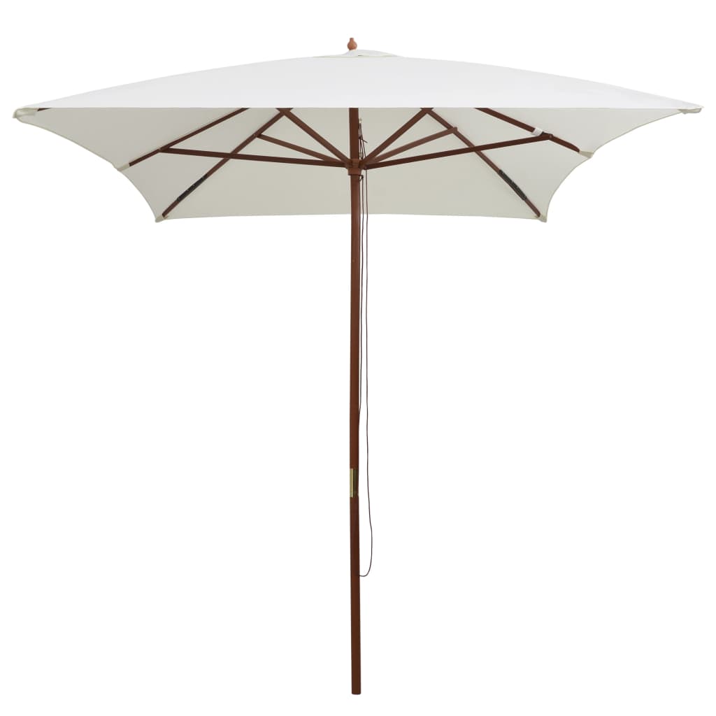 Parasoll 200x300 cm trestang kremhvit