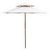Parasoll med lufteluke 270x270 cm trestang kremhvit