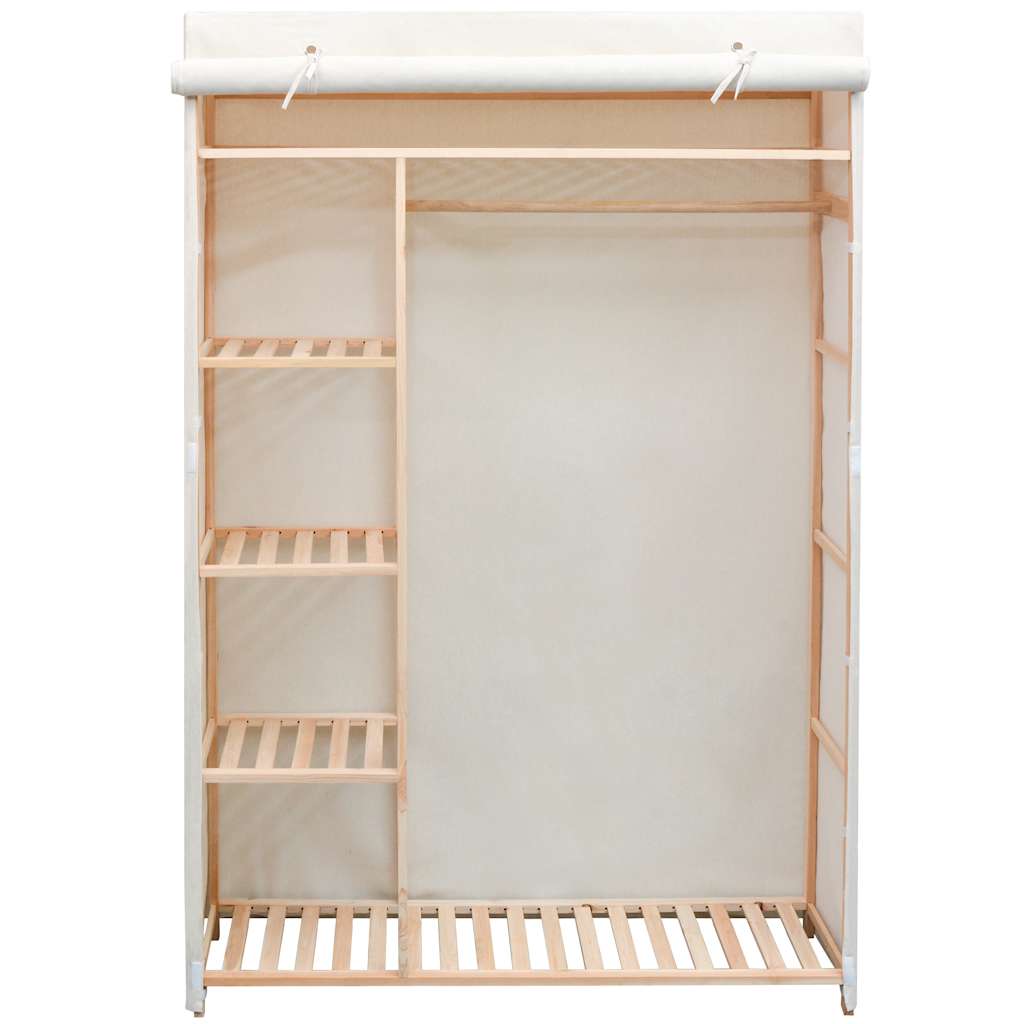 Garderobeskap i stoff og furu 110x40x170 cm vidaXL