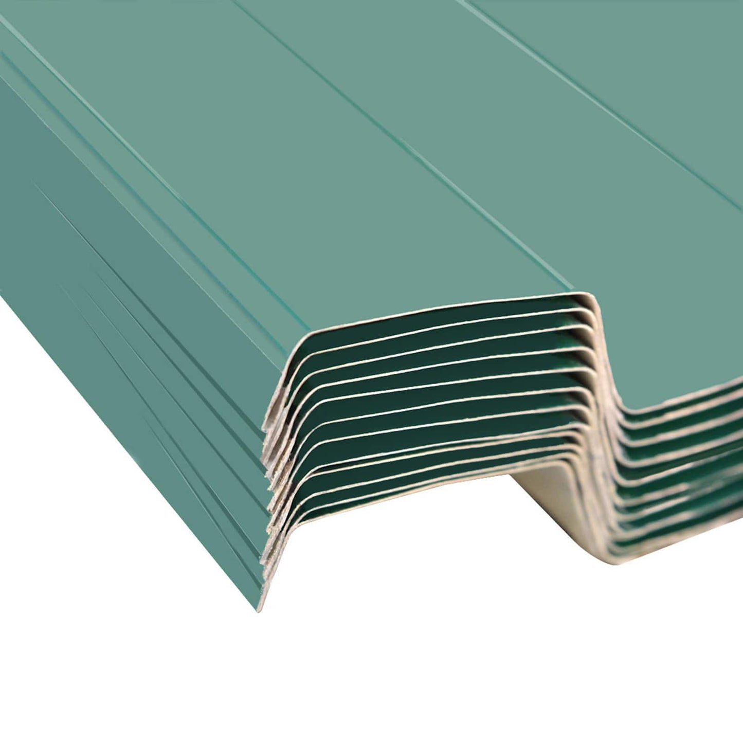 Takpanel 12 pcs grønn 129 x 45 cm Galvanisert stål