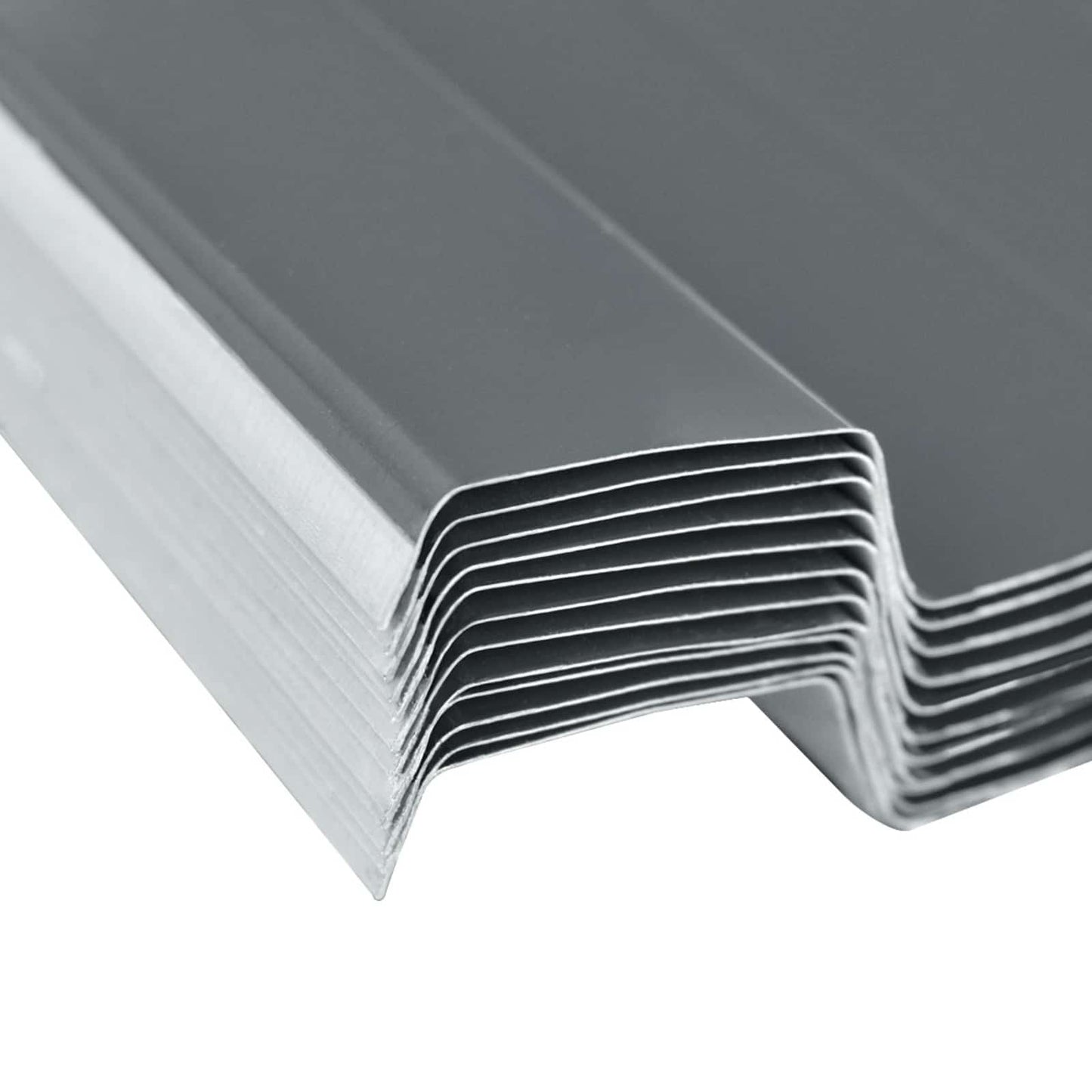 Takpanel 12 pcs Grå 129 x 45 cm Galvanisert stål
