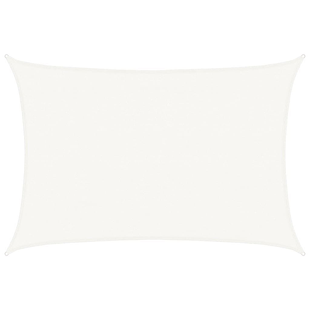 Solseil HDPE rektangulær 4x6 m hvit vidaXL