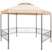 Hagepaviljong lysthus heksagonal beige 323x265 cm
