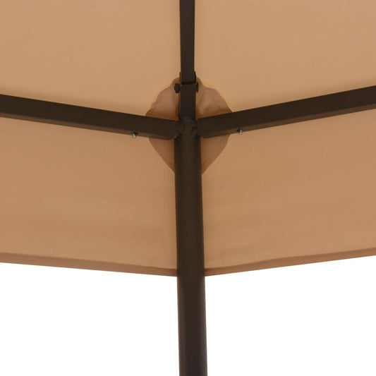 Hagepaviljong lysthus heksagonal beige 323x265 cm