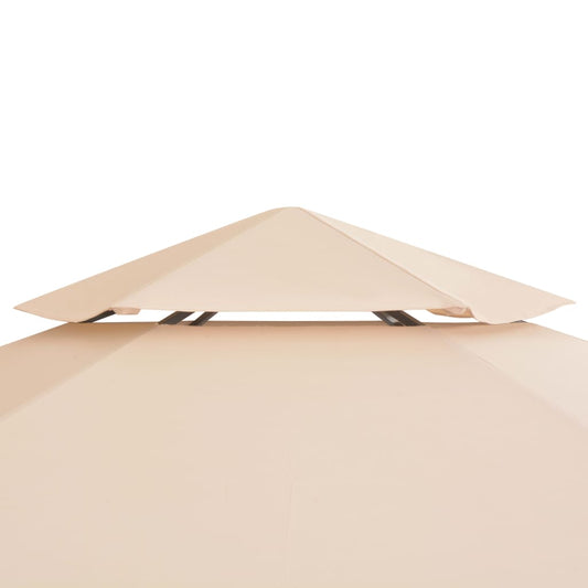 Hagepaviljong lysthus heksagonal beige 323x265 cm