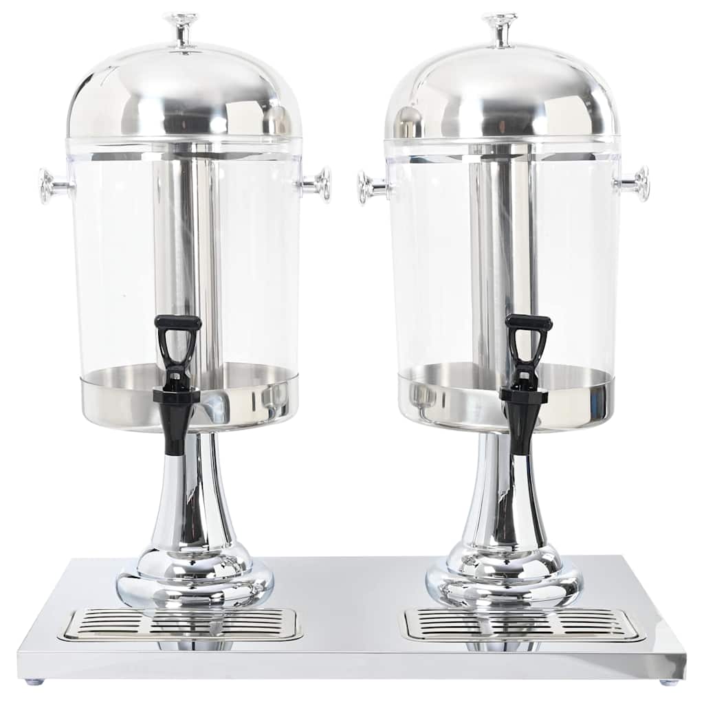 Dobbel juicedispenser rustfritt stål 2 x 8 L vidaXL