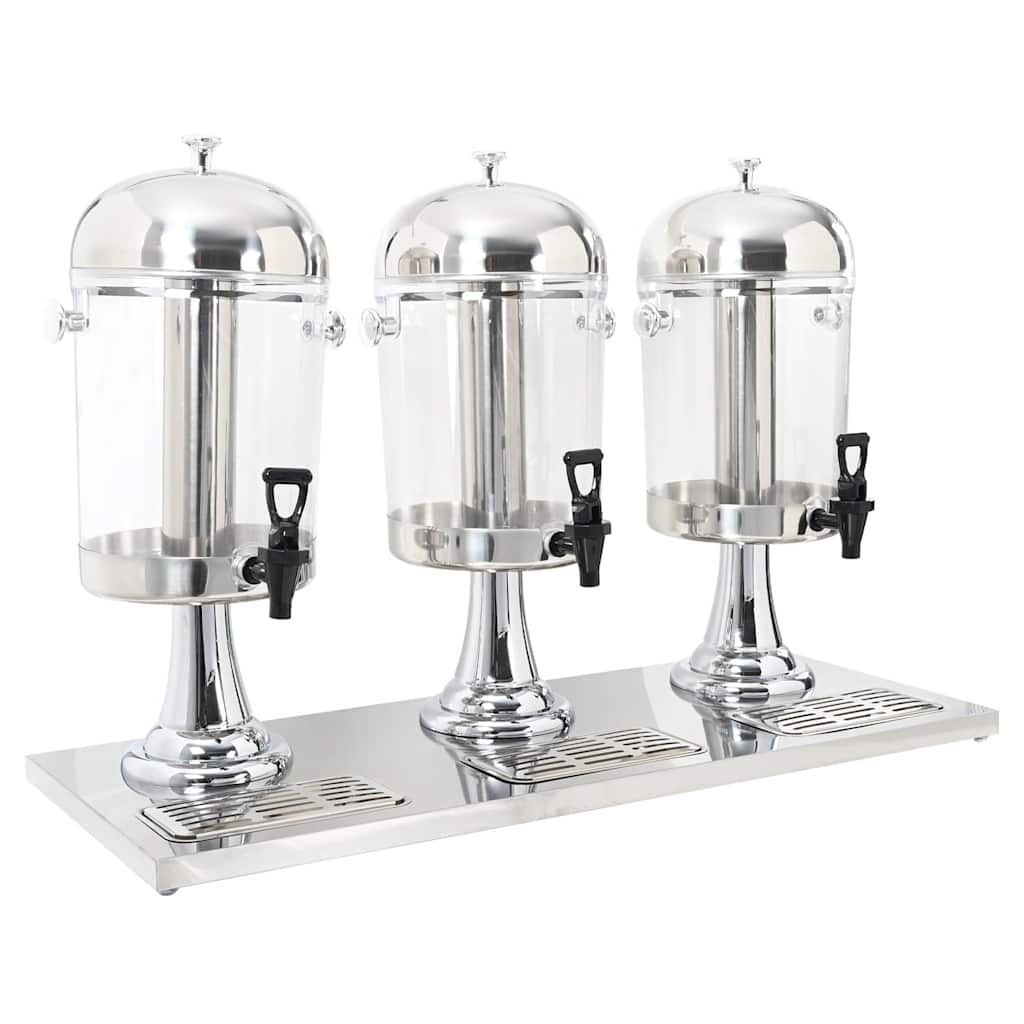 Trippel juicedispenser rustfritt stål 3 x 8 L