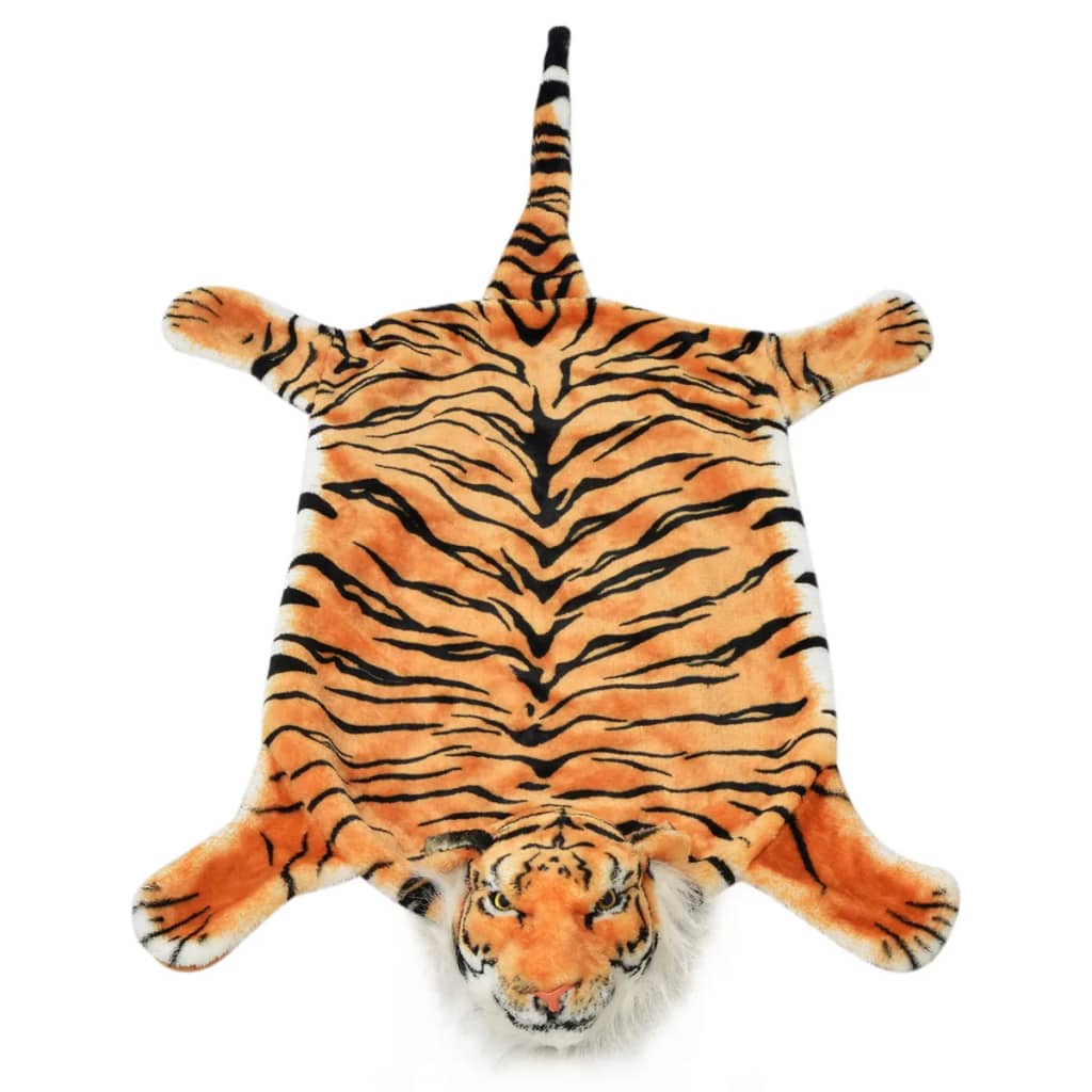 Tigerteppe plysj 144 cm brun
