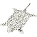 Leopardteppe plysj 139 cm hvit