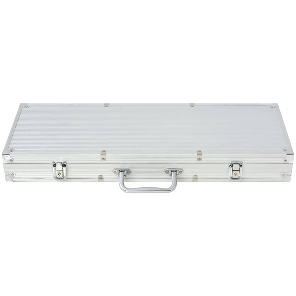 Pokersett med 500 sjetonger aluminium vidaXL