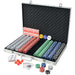 Pokersett med 1000 sjetonger aluminium vidaXL