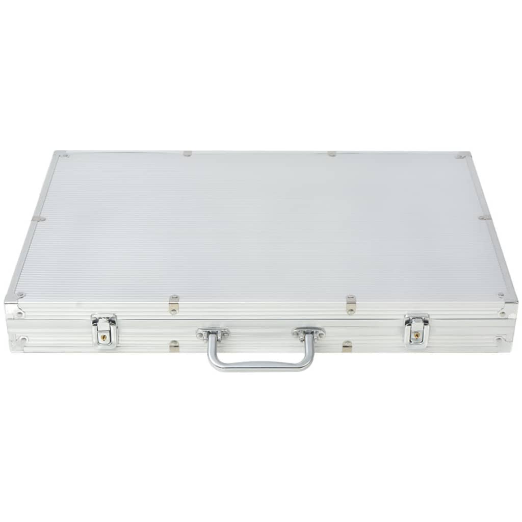 Pokersett med 1000 sjetonger aluminium vidaXL