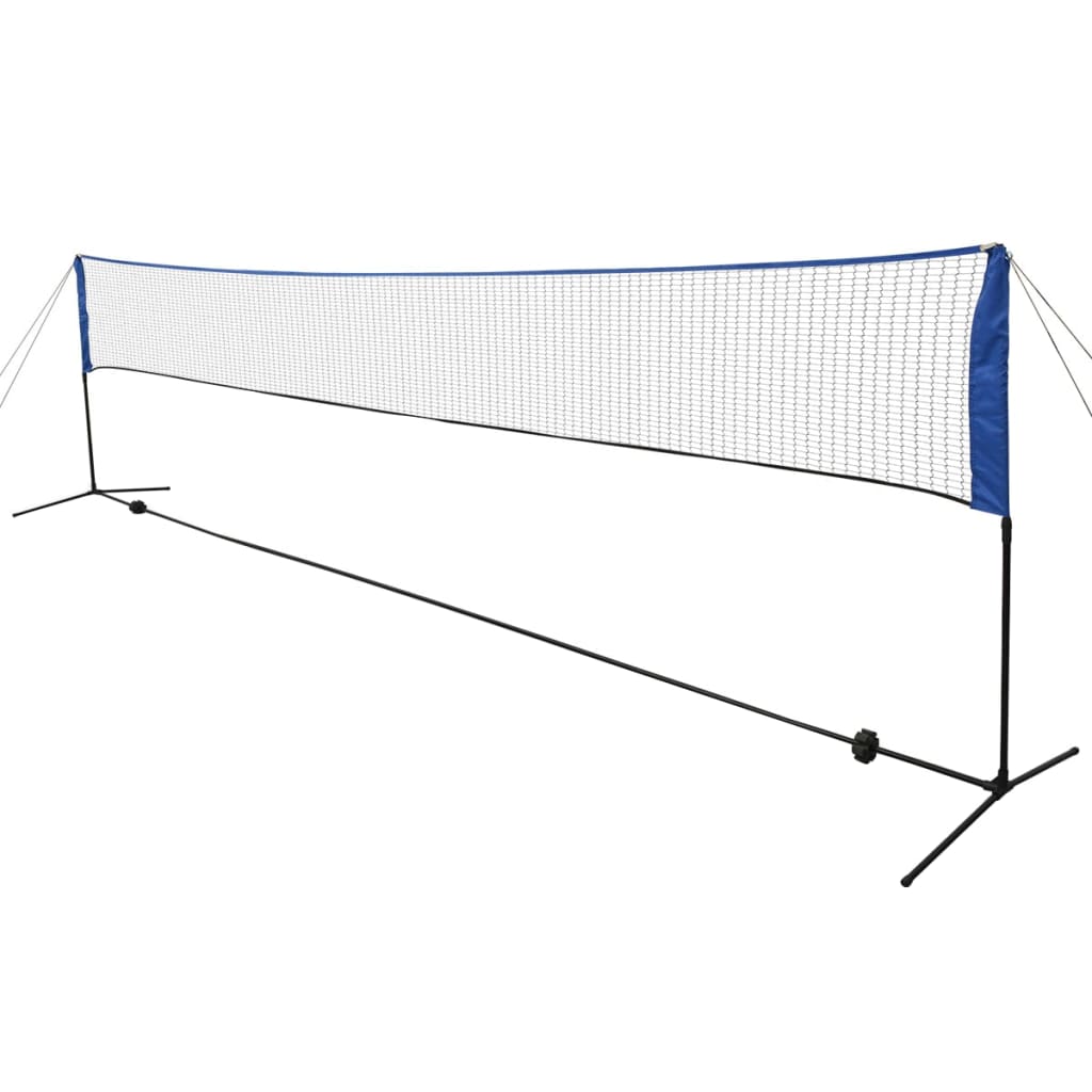Badmintonnett med fjærballer 600x155 cm vidaXL
