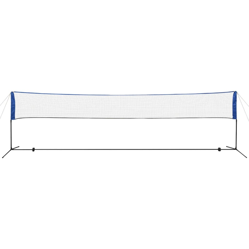 Badmintonnett med fjærballer 600x155 cm vidaXL