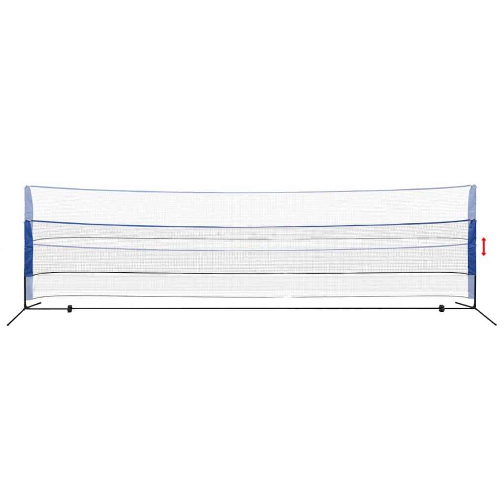 Badmintonnett med fjærballer 600x155 cm vidaXL