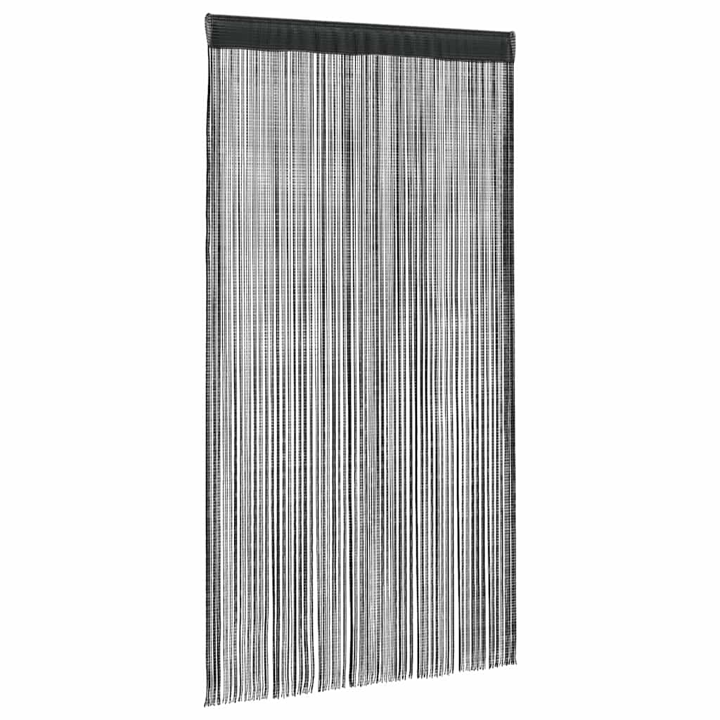 Trådgardiner 2 stk 140x250 cm svart