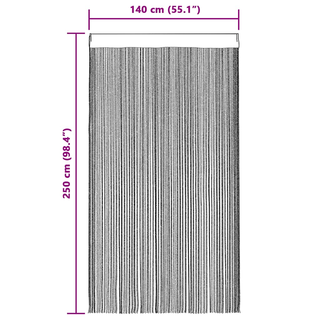 Trådgardiner 2 stk 140x250 cm krem