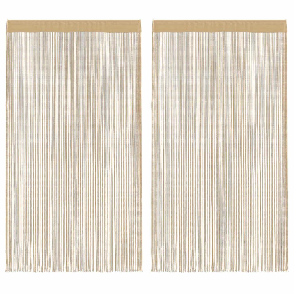 Trådgardiner 2 stk 100x250 cm beige