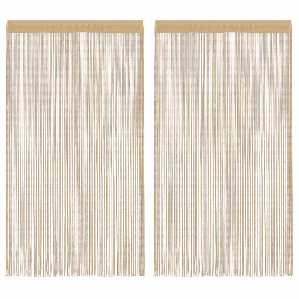 Trådgardiner 2 stk 140x250 cm beige