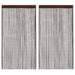Trådgardiner 2 stk 100x250 cm brun