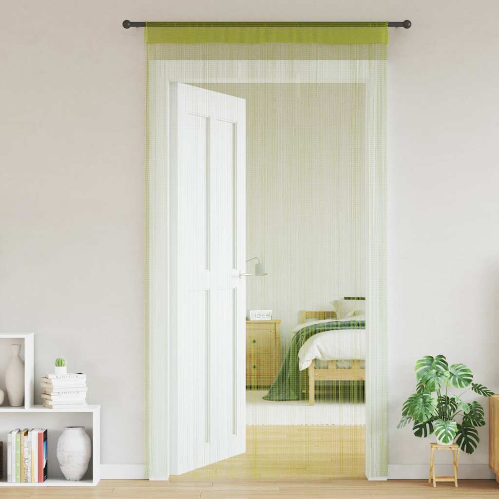 Trådgardiner 2 stk 100x250 cm grønn