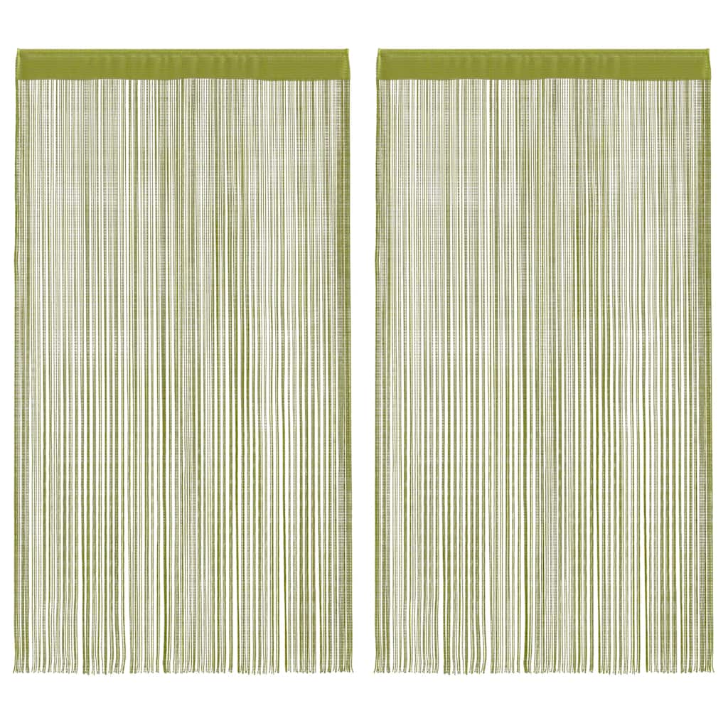 Trådgardiner 2 stk 140x250 cm grønn