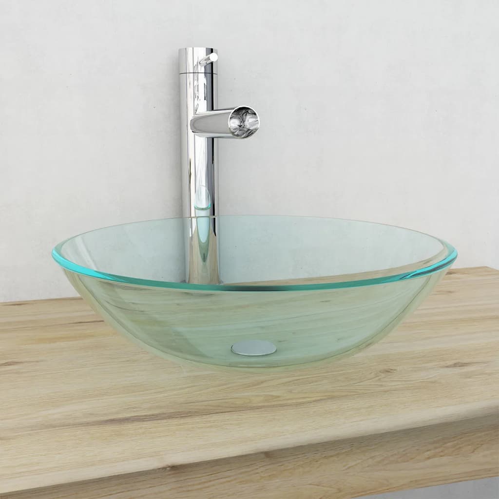 Basin Herdet Glass 42 cm Gjennomsiktig