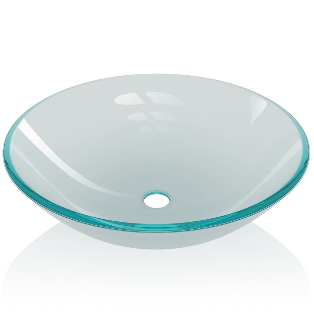 Servant herdet glass 42 cm frostet