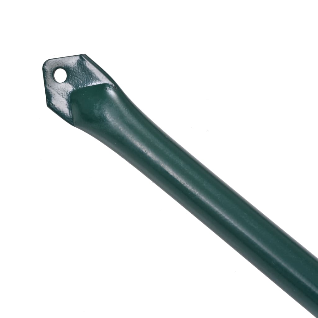 Hagestolper 10 stk 1,5 m metall grønn