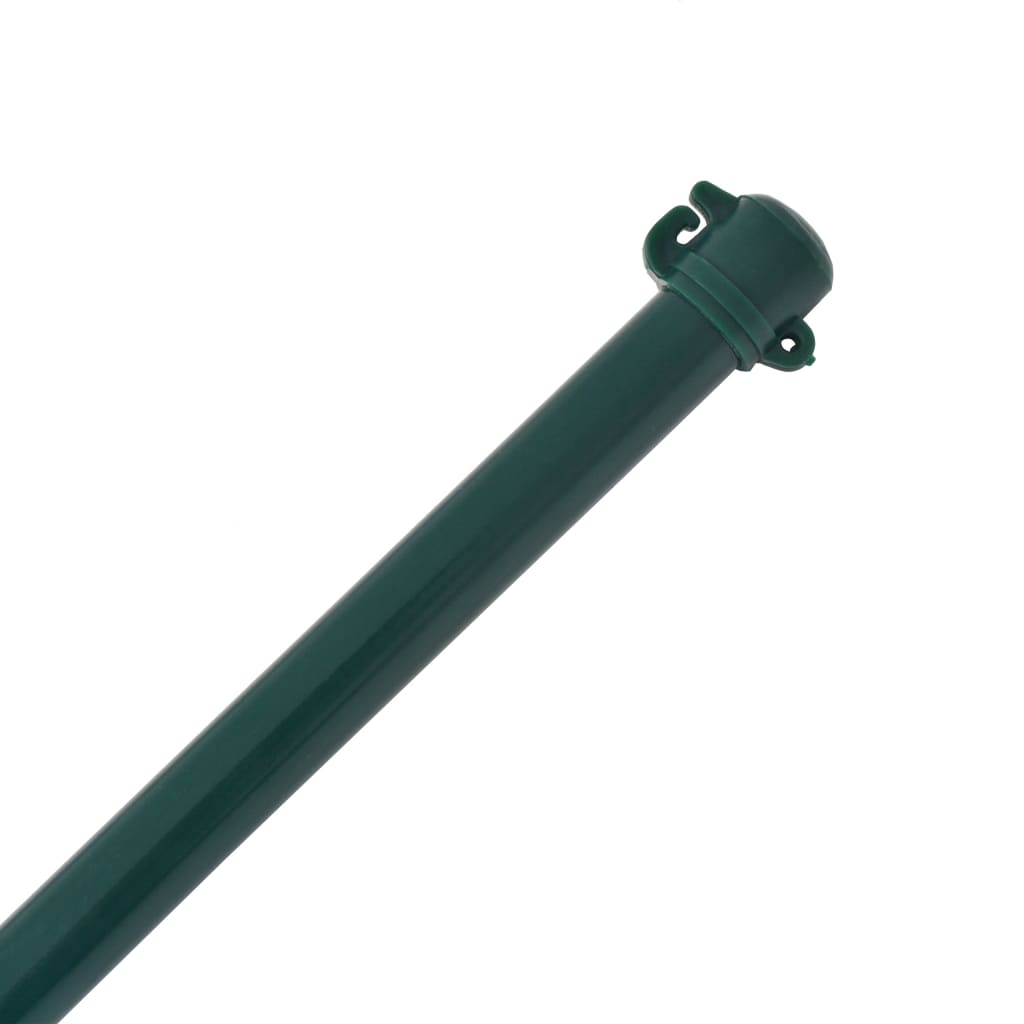Hagestolper 10 stk 1,5 m metall grønn