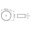 Servant rund keramisk hvit 40x15 cm