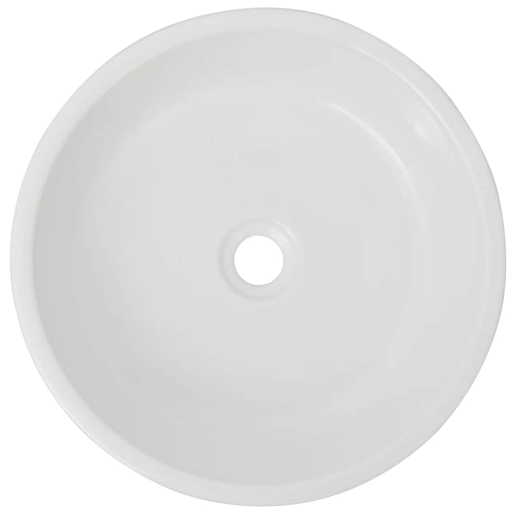 Servant rund keramisk hvit 42x12 cm