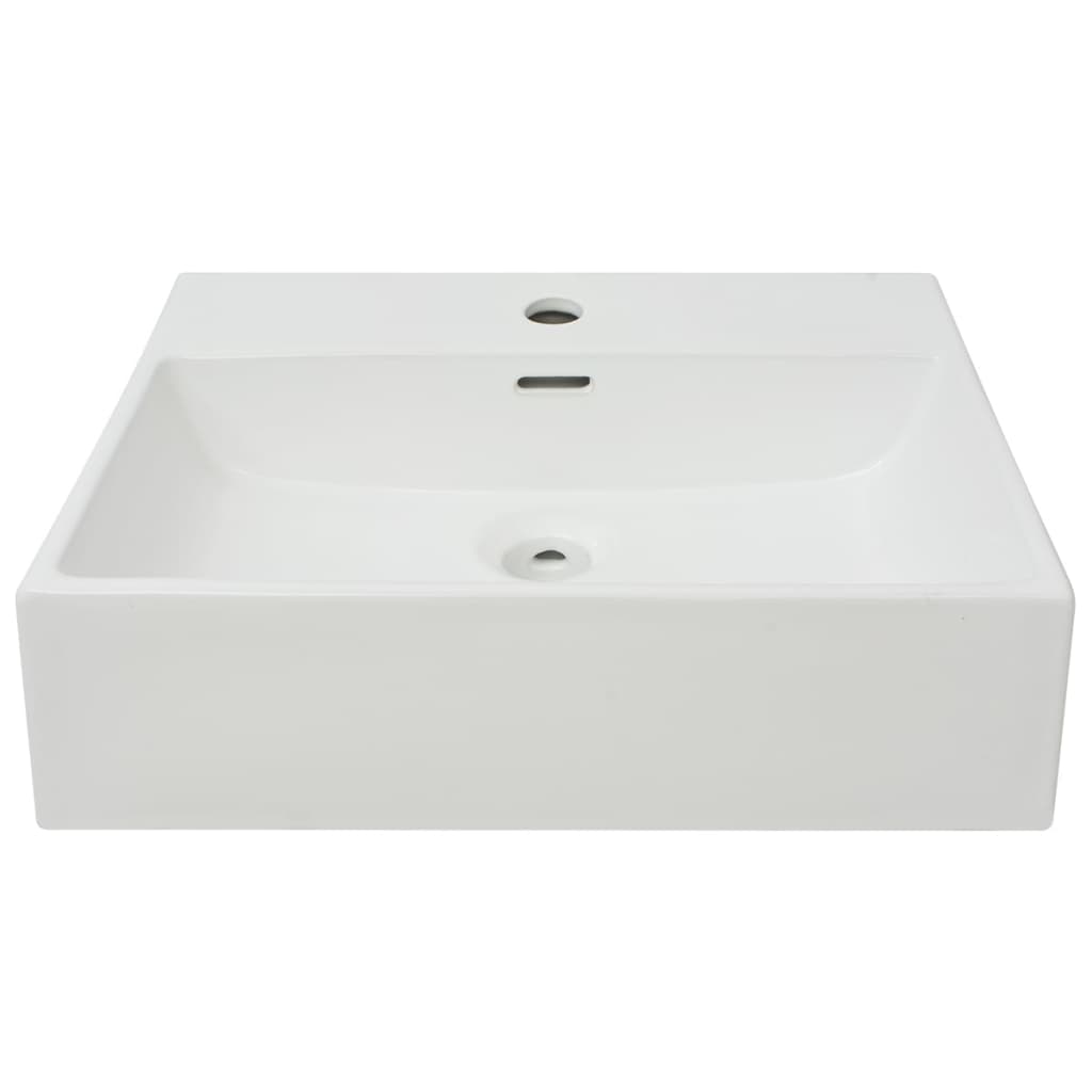 Servant med kranhull keramisk hvit 51,5x38,5x15 cm