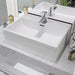 Servant med kranhull keramisk hvit 51,5x38,5x15 cm