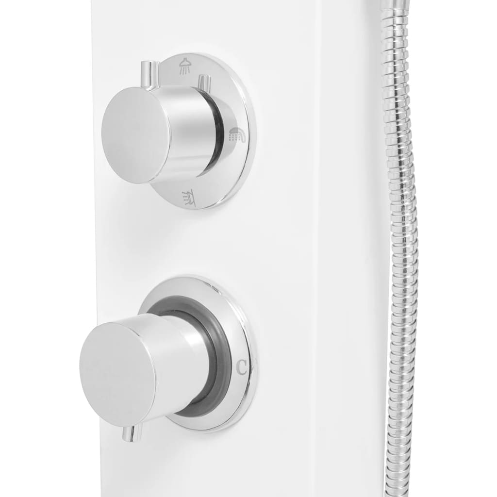 Dusjpanel aluminium matt hvit