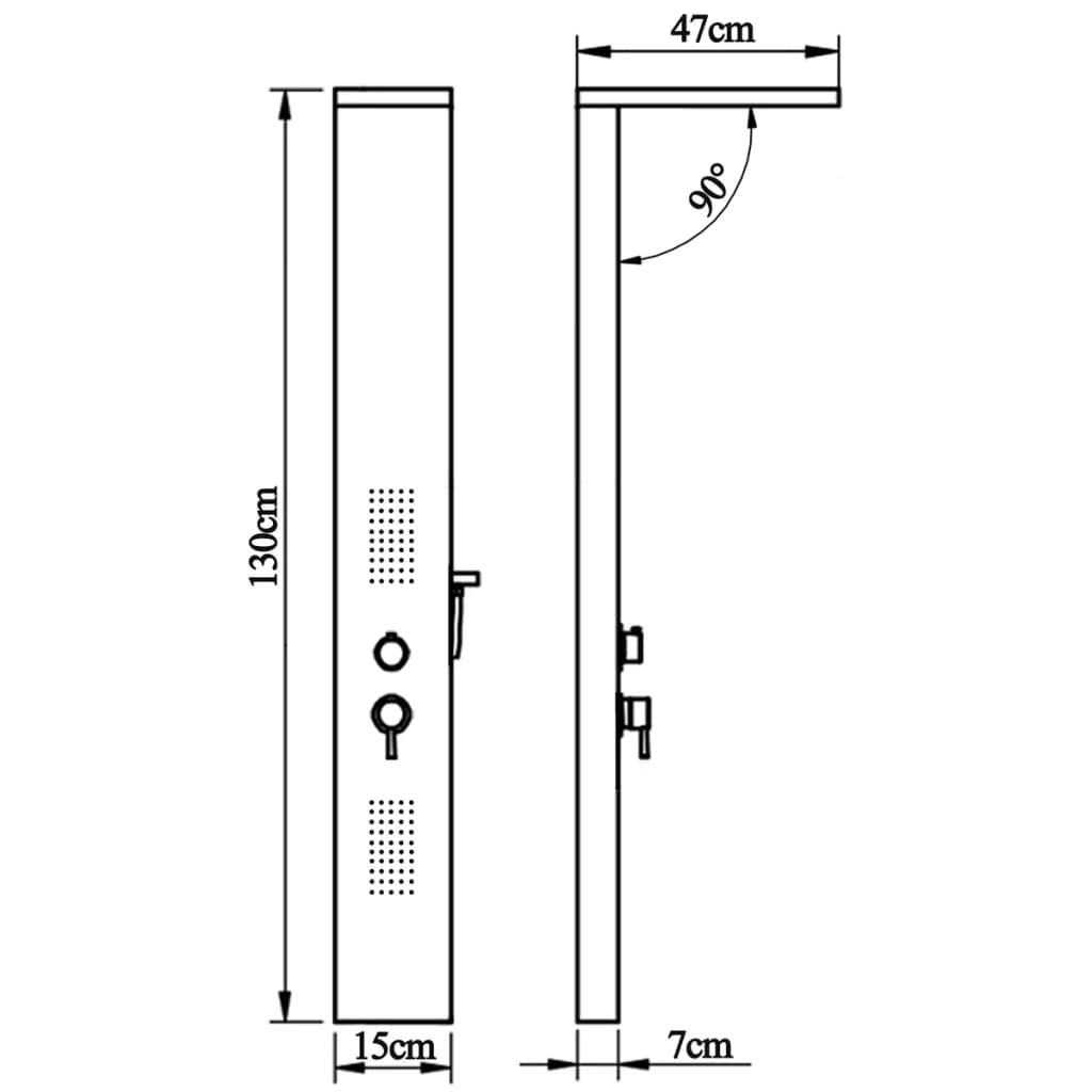 Dusjpanel aluminium matt hvit