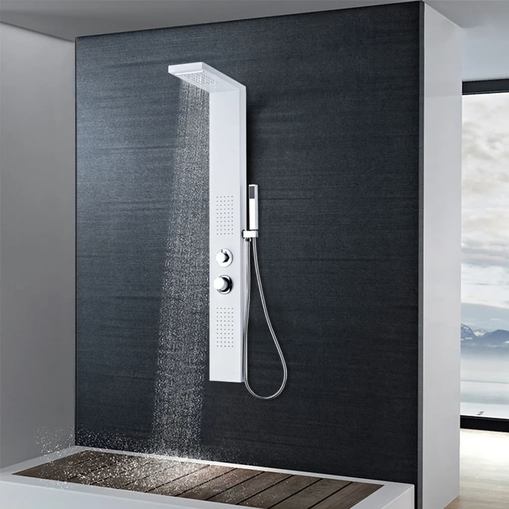Dusjpanel aluminium matt hvit