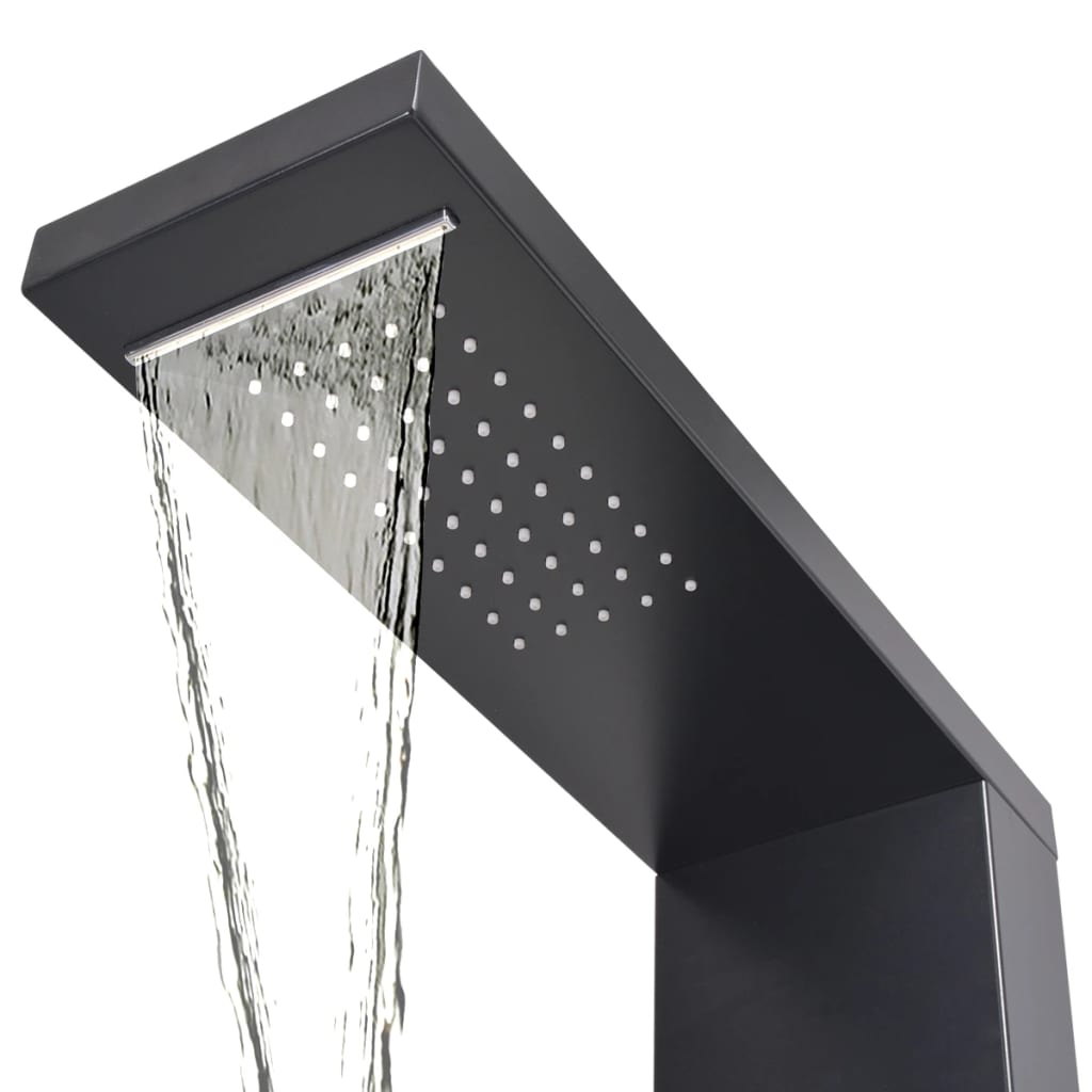 Dusjpanel aluminium matt svart