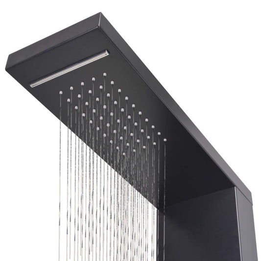 Dusjpanel aluminium matt svart
