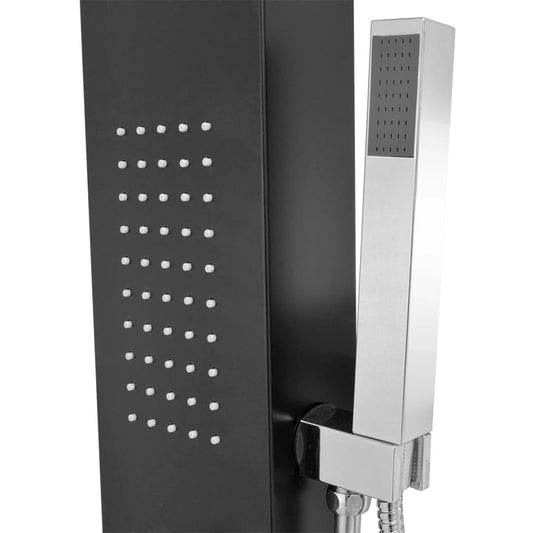 Dusjpanel aluminium matt svart