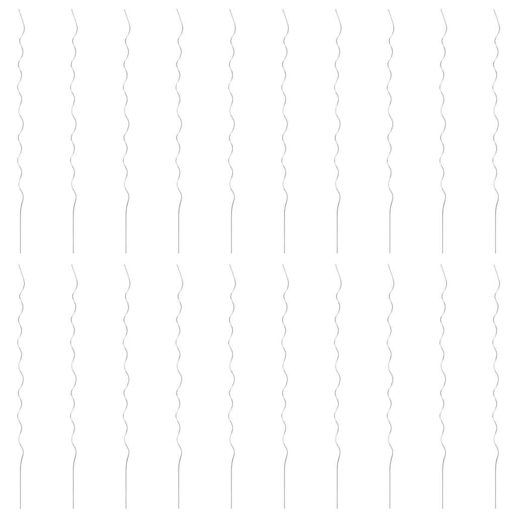 Spiralplantestøtter 20 stk 170 cm galvanisert stål