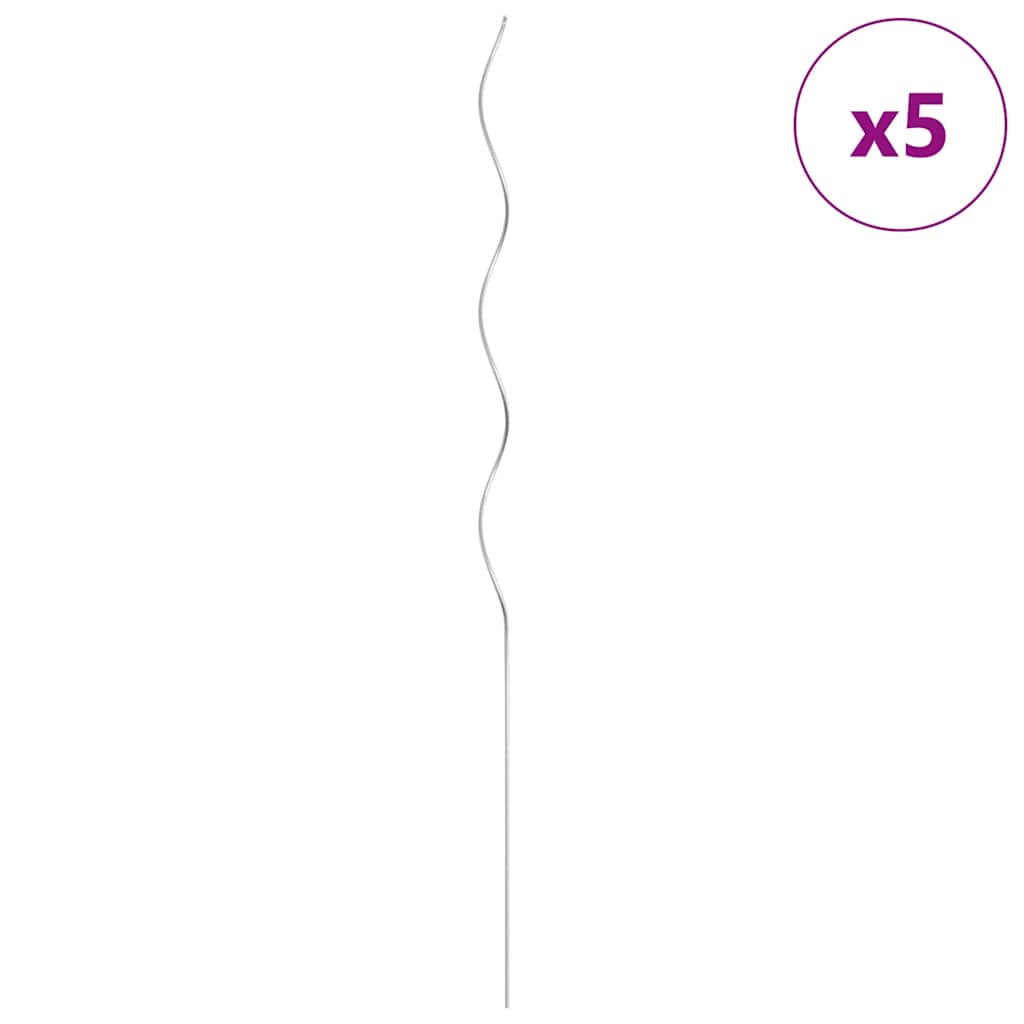Spiralplantestøtter 5 stk 110 cm galvanisert stål
