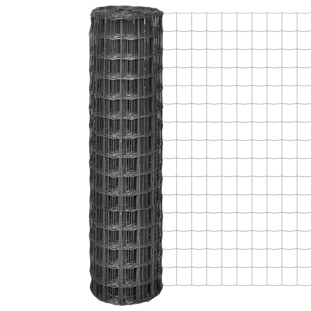 Euro gjerde stål 10x1,5 m grå