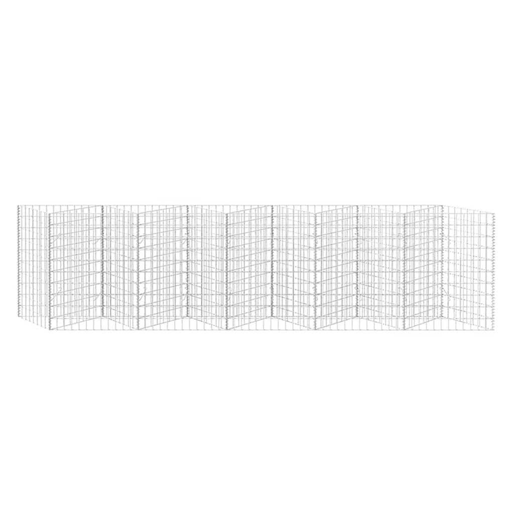 Gabionkurv galvanisert stål 300x30x100 cm