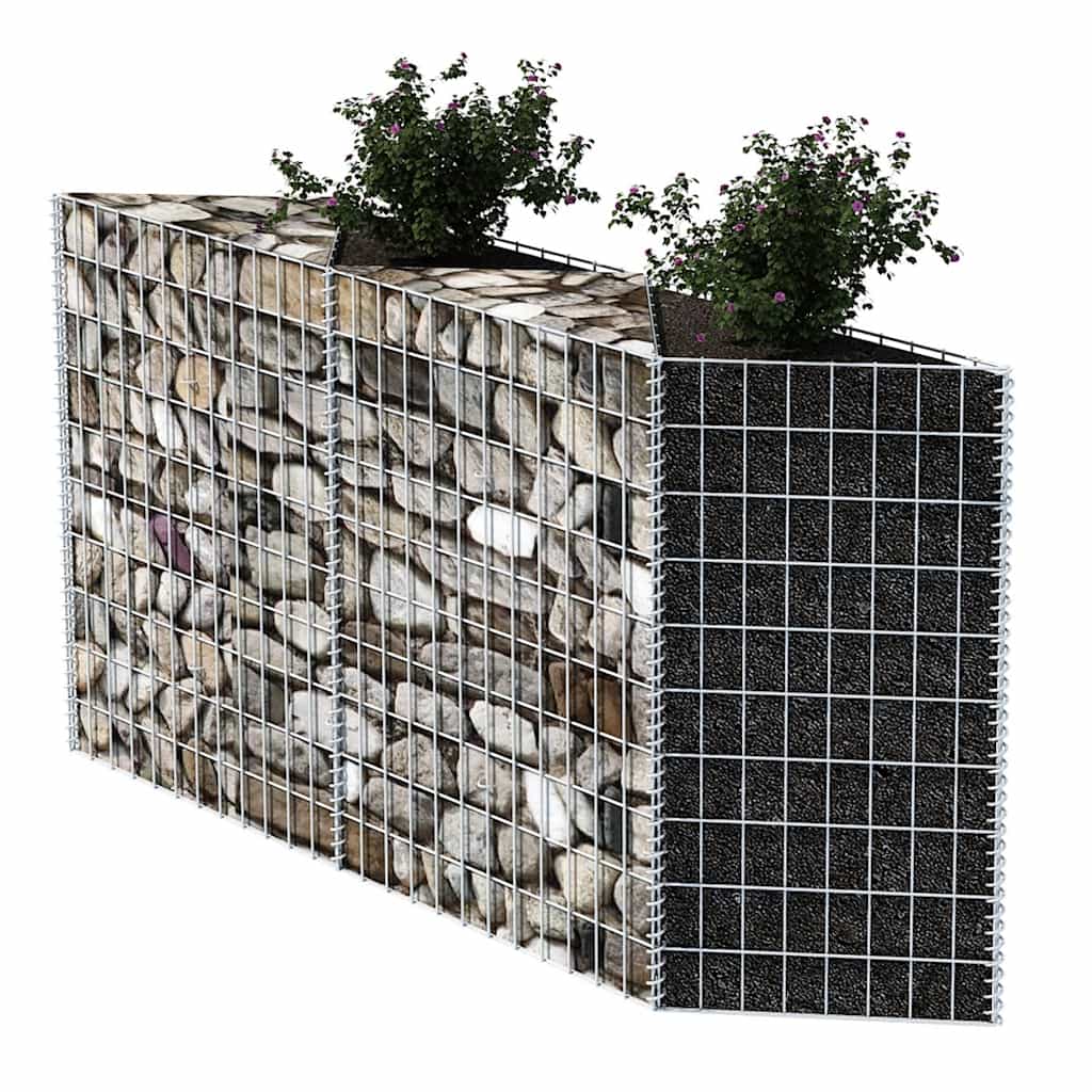 Gabionkurv galvanisert stål 120x30x100 cm