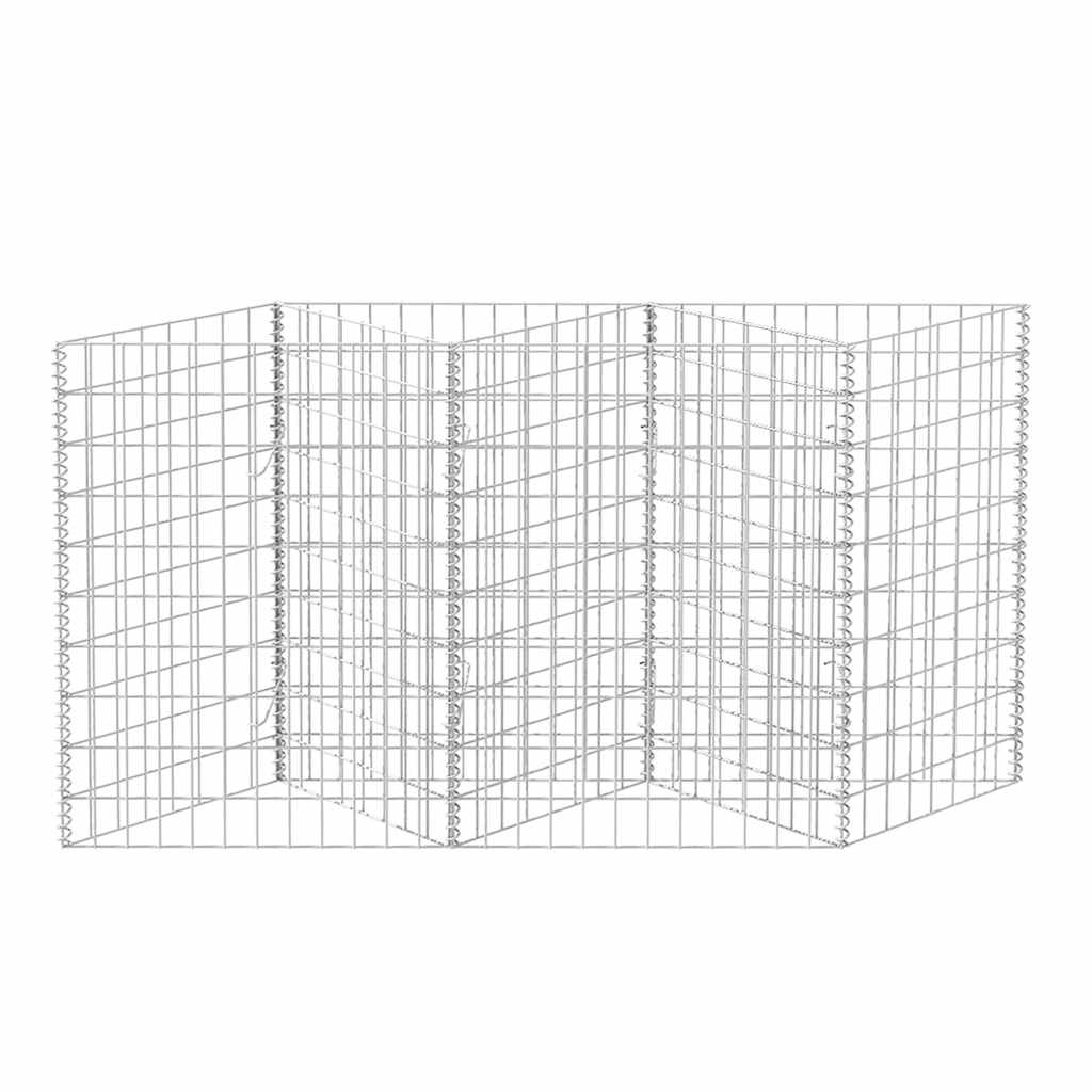 Gabionkurv galvanisert stål 120x30x100 cm