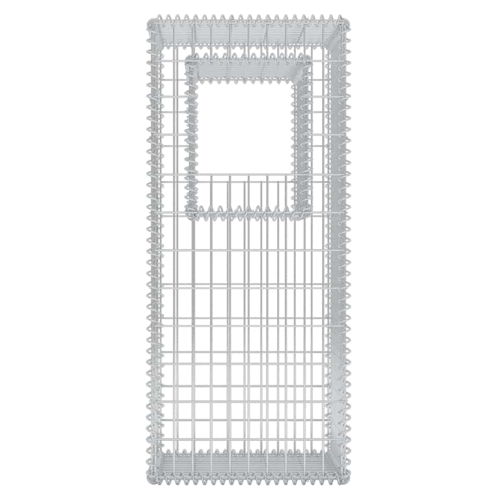 Gabionkurv stolpe/plante 2 stk stål 50x50x120 cm