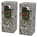 Gabionkurv stolpe/plante 2 stk stål 50x50x120 cm