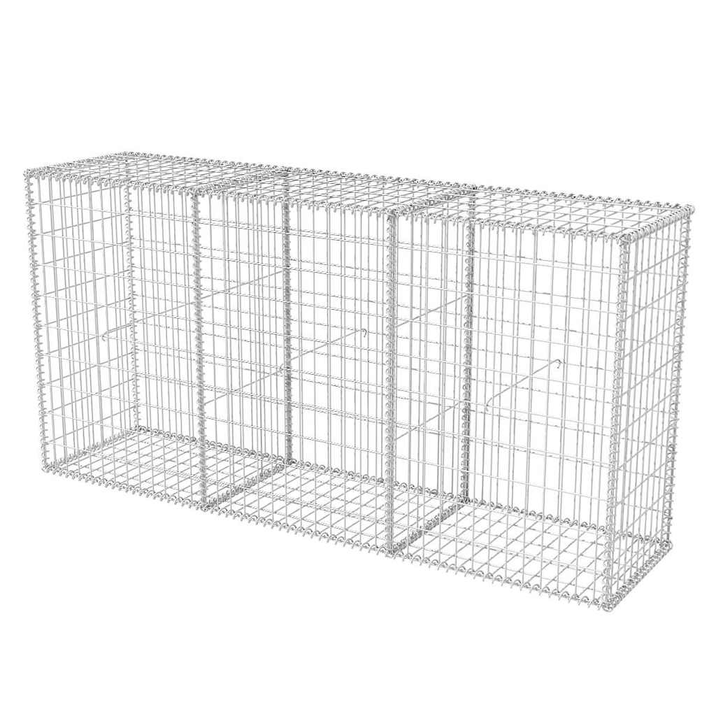 Gabionkurv galvanisert stål 200x50x100 cm