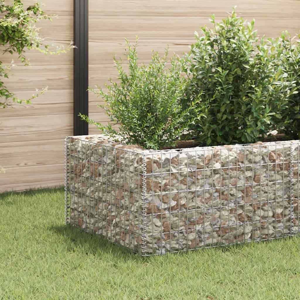 Gabion høybed stål 360x90x50 cm